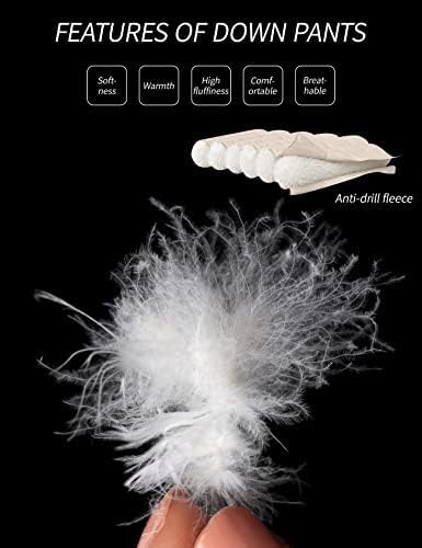 Gihuo Snow Pants Womens Winter Windproof Down Pants Warm Outdoor Ski Pants Padded Loose Ultralight Warm Trousers - Image 6