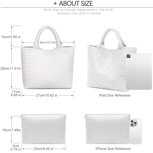 Image of JINMANXUE Fashion Woven Bag Shopper Bag Travel Handbags and Purses Women Tote Bag Large Capacity Shoulder Bags