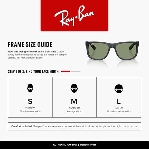 Image of Ray-Ban RB4165F Justin Classic Square Sunglasses for Men