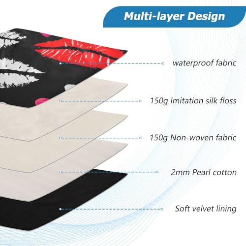 Funda acolchada para laptop de 13 pulgadas Kiss Marks miniatura 3