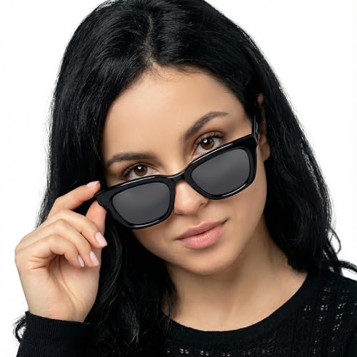 Image of John Jacobs | Full Rim Cat Eye Stylish & Premium UV Protected Sunglasses | Acetate Lines | Polarized and 100% UV Protected | Women | Extra Wide | JJ S17340