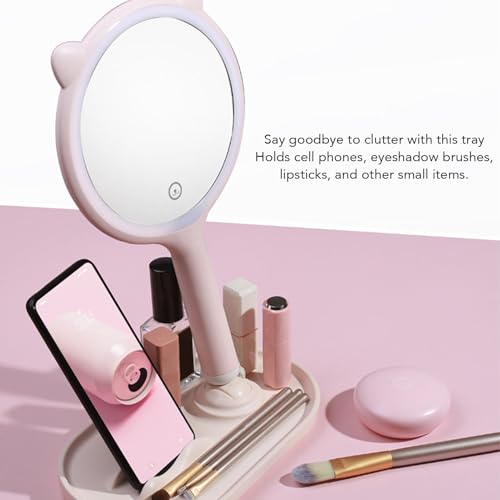 Miroir de maquillage de poche à intensité variable contre les ombres