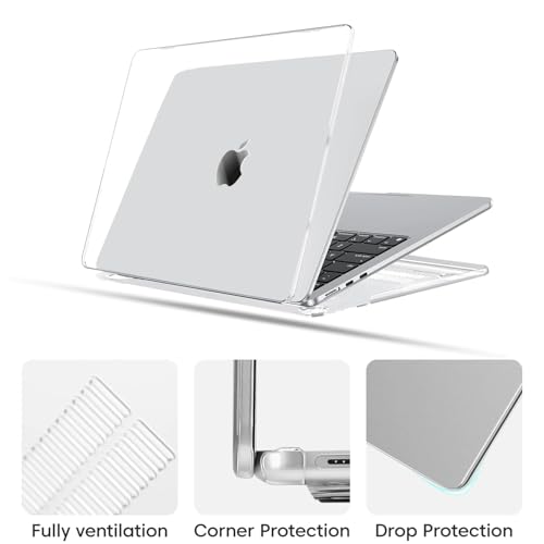 Image of Sounce Case for MacBook Air M2 A2681 13.6 inch Case Cover Plastic Hard Shell for Apple MacBook Air M2 Waterproof Case and Back Cover with TPU Keyboard Skin Cover & Screen Protector