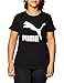 PUMA womens Classics Logo Tee TShirt, Puma Black, 1X US