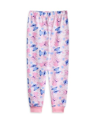 Disney Lilo & Stitch Girls Pajama Set Pack of 2 | Kids Blue & Pink Stitch & Angel Graphic All Over Print Nightwear4