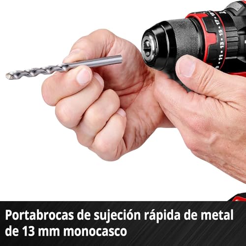 Einhell Taladro percutor con batería TE-CD 18/44 Li-i Power X-Change (18V, 44 Nm, función de perforación por percusión, portabrocas metálico de 13 mm, 2 velocidades, incl. batería de 2,5 Ah y batería) - imagen 7
