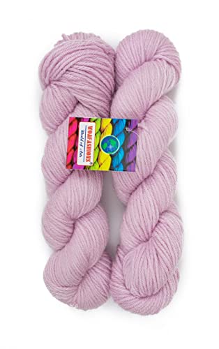 Image of Wool Pastel Color Acrylic Hand Knitting Yarn (Periwinkle Purple) (Hanks-150Gms)