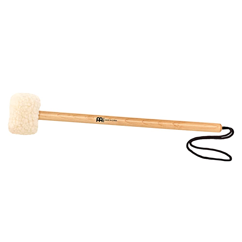 Sonic Energy Gong and Singing Bowl Mallet – 37 cm – with Small Synthetic Fleece Head (6.5 cm) – Wrist Strap Included (MGM1)