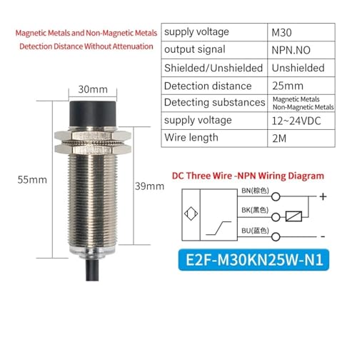 Interrupteur de proximité M30 24V pour cuivre et aluminium