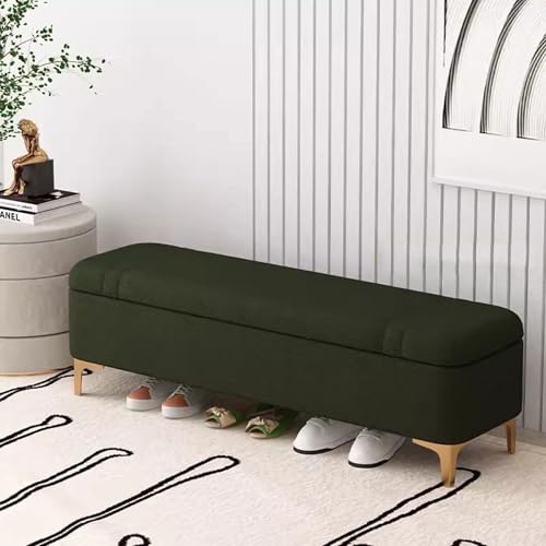 Ottoman de rangement en velours pour gagner de la place avec élégance