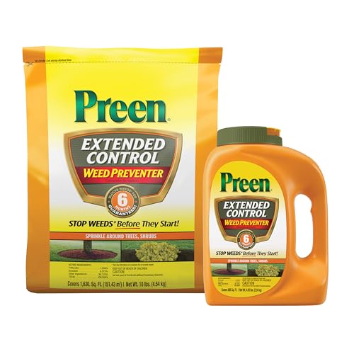 Preen Extended Control Weed Preventer 4.93 lb. Bottle + 10 lb. Bag