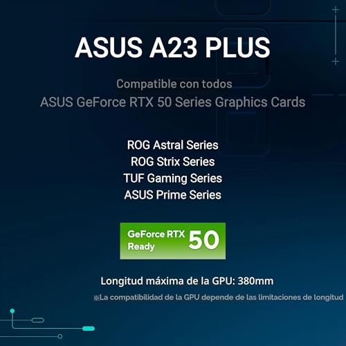 Caja Micro-ATX con ventiladores ARGB ASUS A23 Plus compatible con radiador de 360 mm 2