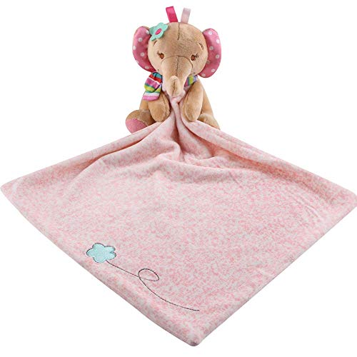 Baby Security Blanket Comforter Lovey by Mama Baby, 100% Cotton Soft and Cuddly (Pink Elephant) Baby Security Blanket Comforter Lovey by Mama Baby, 100% Cotton Soft and Cuddly (Pink Elephant)