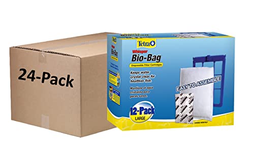 Image of Tetra Large Whisper Bio-Bag Unassembled Filter Cartridges, 12 Count, Pack of 24