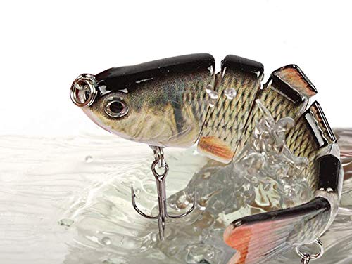 Al Fishing Lure 6 Segment Swimbait Crankbait Hard Bait Slow 18g 10cm with 6# Fishing Hook Fishing Tackle
