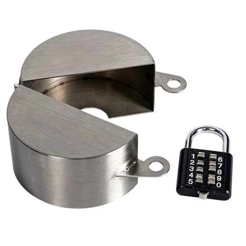 Outside Tap Lock Outdoor Tap Lock Kit with Coded Padlock Stainless Steel Cover for Garden Home Water Supply Protection Prevents Unauthorised Water Usage and Theft