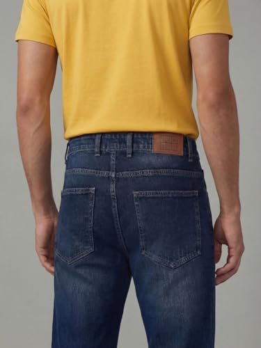 Image of Urbano Fashion Men's Relaxed Fit Washed Denim Jeans Non-Stretchable