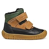 Respirant Geox B Omar Boy WPF Bottines à la Cheville, Noir DK Beige, 26 EU