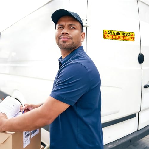 Image of 4pcs Delivery Driver Car Magnet Signs, 25x7.6cm /10x3 Inch