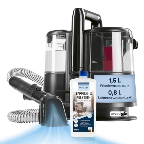CLEANmaxx Limpiador de alfombras y tapicería Pro | Spot Cleaner & Easymaxx limpiador de alfombras | Aspirador húmedo y limpiador para aspiradora de lavado para sofá, coche, alfombra, tapicería, etc. |