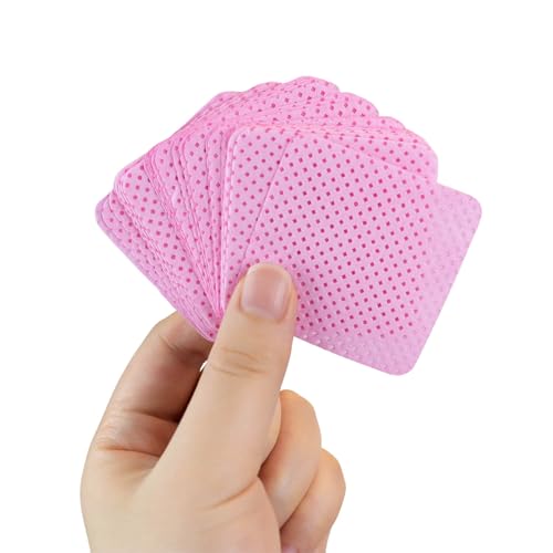Image of 1000 Pcs Lint Free Nail Wipes Nail Polish Remover Wipes No Lint Nail Glue Wipes for Gel Nails Soft Nail Cleaning Pads for Lash Extension Supplies Non-Woven Fabric Eyelash Extension Glue Wipe (Pink)