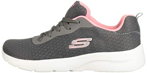 SKECHERS Dynamight 2.0-Eye To Eye Tênis de Treinamento, Feminino, Cinza (Grey/Pink Coral), 38
