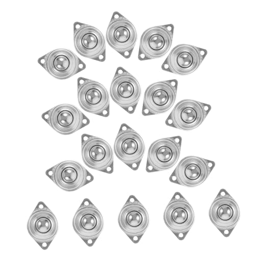 MUSISALY 20pcs Universal Ball Roller Ball Bearing Trolley Ball Bearing Casters Bearing Caster Wheel Appliance Rollers Roller Balls Ball Bearing Wheel Casters 360 Degree Wheels Steel Silver