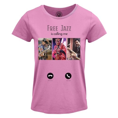 T-shirt femme col rond free jazz anti-déformation pour look musical durable
