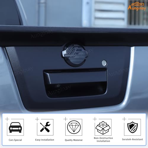 Image of Aunginsy Front Rear Tailgate Emblem Trim Cover Compatible with Nissan Frontier 2009-2017 Car Rear Trunk Emblem Badge Logo Cover Front Hood Grille Circle Ring Center Logo Decorative Cover Accessories