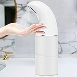 「2020年最新型」アルコール消毒噴霧器 自動手指消毒器 自動誘導 非接触式 アルコールディスペンサー500ml大容量 手指消毒機 電池式 自動センサー噴霧器残量確認可 IPX4防水 ウイルス対策 ハンドクリーナー 感染予防 洗面所/キッチン/学校など公共の場所に適用 日本語取扱説明書付き (ホワイト)