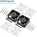 GDSTIME 60mm x 25mm 12V DC IP68 Waterproof Fan Dual Ball Bearings Brushless Small Computer Cooling Fan 2-Pin for RV Fridge Solar Battery Box Outdoor Cabinet Ventilation, 2 Pack