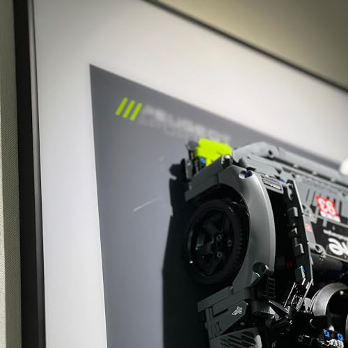 Image of iLuane Display Wallboard for LEGO Technic Peugeot 9X8 24H Le Mans Hybrid Hypercar 42156 Collectible Race Car Building Kit, Adult Collectibles Wall Mount, Home or Office Decor (No Car Included)
