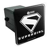 Graphics & More Supergirl 2026 White Shield Tow Trailer Hitch Cover Plug Insert 2"