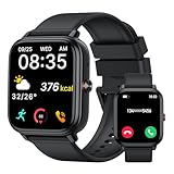 Smart Watch for Men Women (Answer/Make Calls),1.83' HD Touchscreen Fitness Tracker, 480Hrs Playtime,112+ Sports Modes,Fitness & Sleep Tracker,Health,Fitness Watch for Android/iOS,IP68 Waterproof,Black
