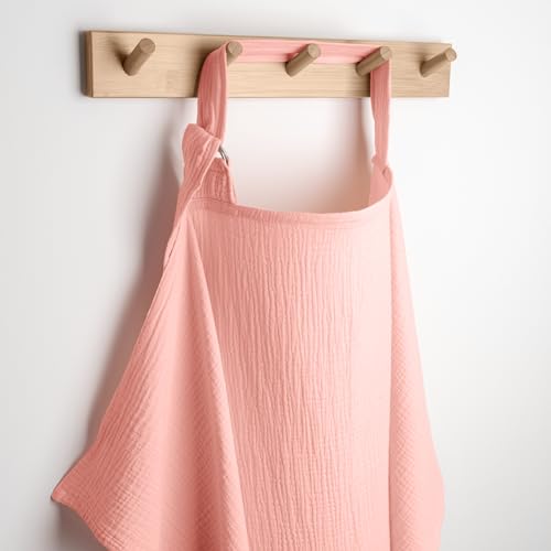 Image of Comfy Cubs Muslin Nursing Cover, Pack of 1, 100% Muslin Breastfeeding Cover - Soft & Breathable Baby Nursing Scarf with Adjustable Neck Strap - Portable, Lightweight & Privacy Coverage - Lace