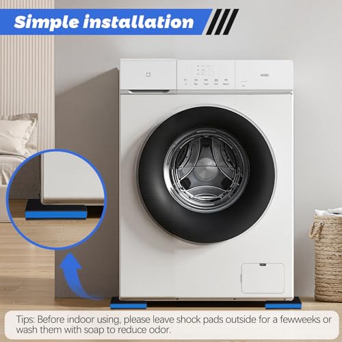 Plot anti-vibration caoutchouc compresseur, lave-linge et sèche-linge 4 pces - 4
