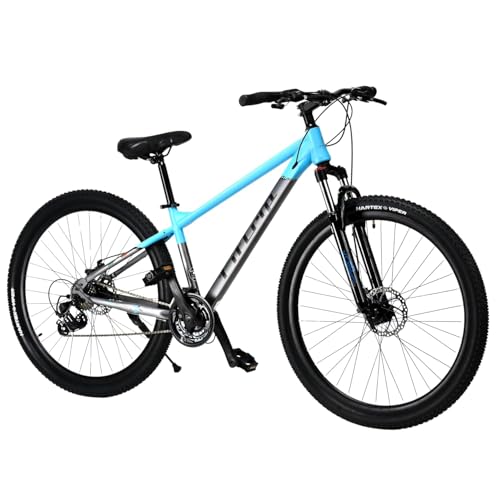 Image of FitTrip Fox Rush Mountain Bike 27.5T | 21 SPD Shimano Altus Gearset | Imported Clarks Dual Disk Brakes | XC60 Lockout Suspension | 1030 Alloy Frame with Internal Cabling | Unisex | Azure Blue