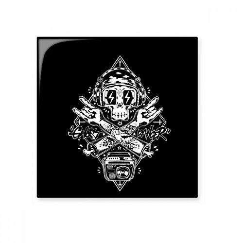Carreau de céramique Skull Music DIYthinker pour décor de cuisine - 2