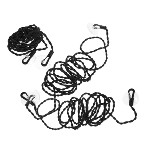 Cabilock 3pcs Heavy Duty Telescopic Drying Line with Suction Cups for Indoor and Outdoor Use for Travel and Camping