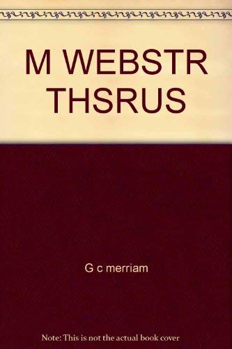M WEBSTR THSRUS 067142694X Book Cover