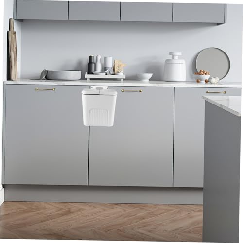 Caneca de basura rectangular de pared 9L blanca miniatura 5