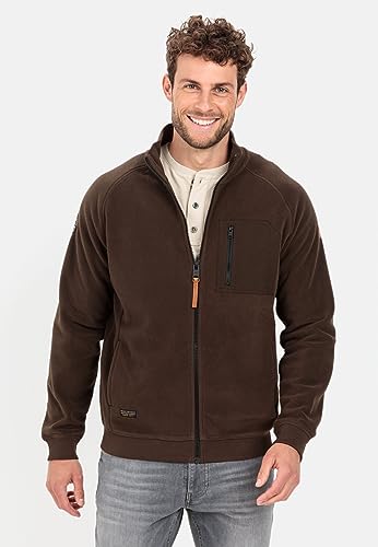camel active Herren Fleecejacke aus recyceltem Polyester Braun, Menswear-M