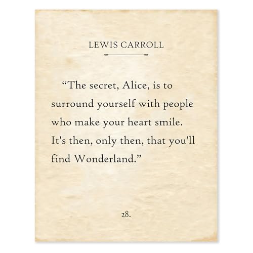 Alice in Wonderland Decor - The Secret, Surround Yourself With
