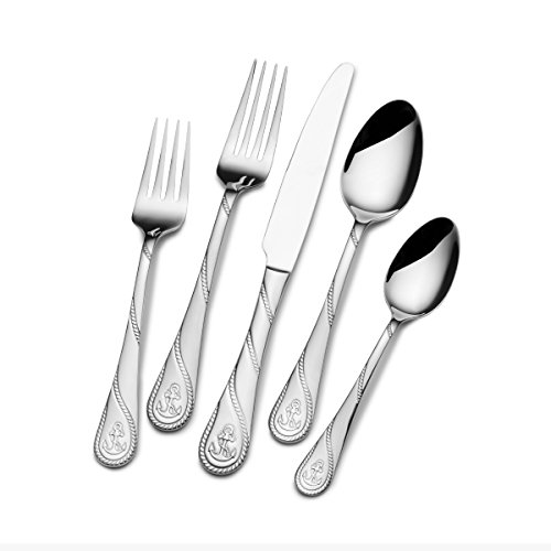 Towle Living Anchor 20-Piece Stainless Steel Flatware Set, Service for 4