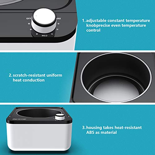 Calentador de Cera ACTOPP Depilación con cera Set de Depilación WAX WARMER Depilador De Cera Fundidor de Cera Máquina Calentadora con 100g*4 Bolsas de Frijoles Cera 10 Palillos Aplicadores de Cera