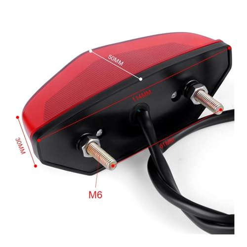 Feu de stop arrière à LED 12V pour moto avec clignotant et éclairage de plaque - 4