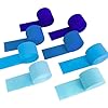 8 Rolls in 4 Colors Gradient Blue Party Crepe Paper Streamer, 8 Pieces 82 feet Streamets Party Decorations, Party Supplies for Wedding Birthday Baby Shower Gender Reveal Graduation Bridal Shower #3