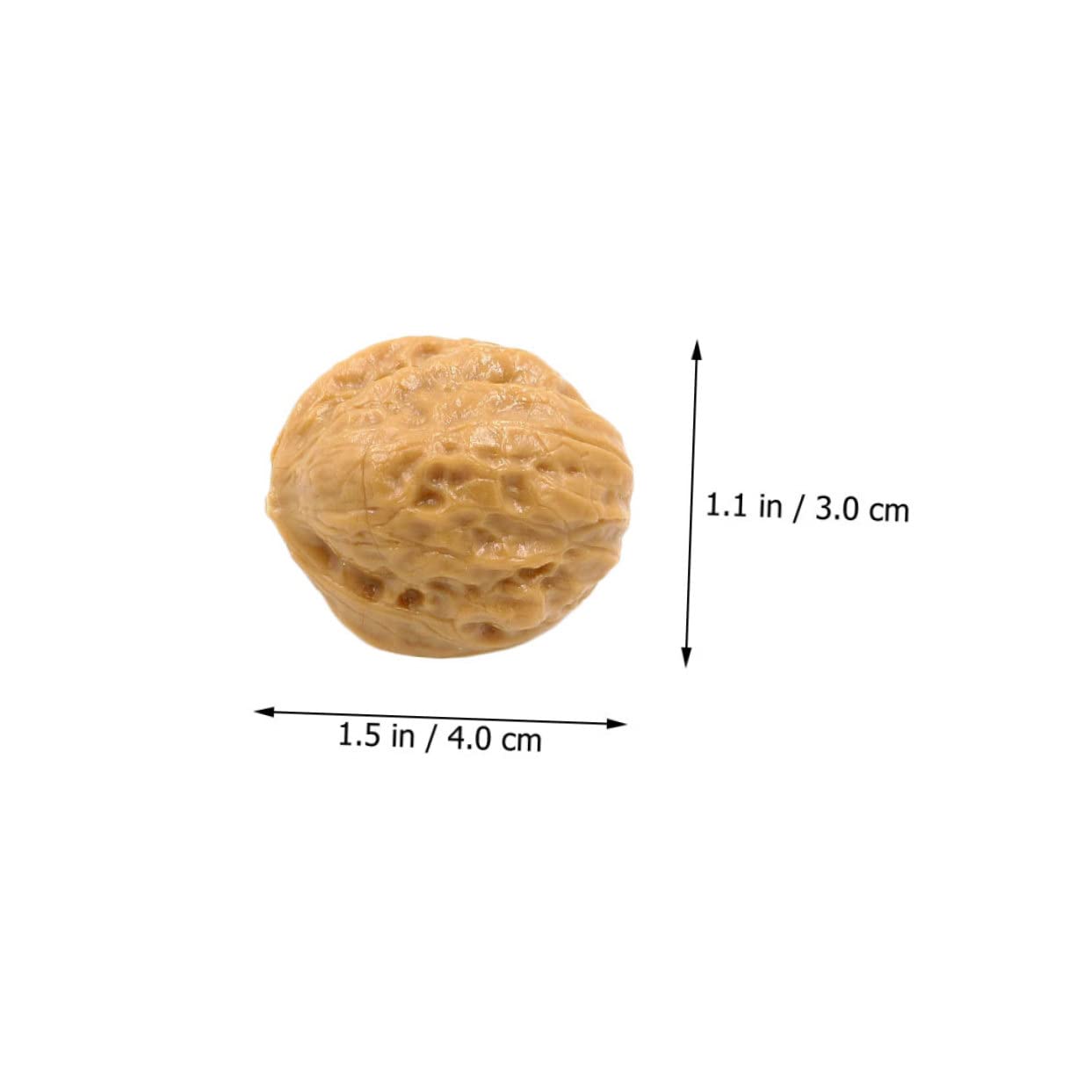Abaodam 4Pcs Decorative Walnut Models Realistic Simulation Props for Home Photography and Scene Layout Lifelike Plastic Nut Ornaments for Play and Home Decor