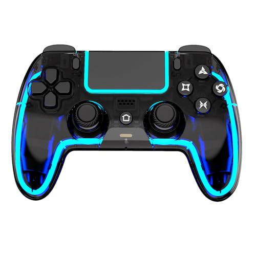 Image of BETMI Controllerfor PS5, Pro/Slim/PC/Steam Deck, Dual Vibration, Marco, Turbo, 3.5mm TRRS Stereo Jack, Accelerometer & Gyroscope(6-Axis), Mute, Sensor Calibration (Transparent Black)