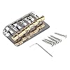 Wilkinson WBBC Bass Bridge Brass Saddles for 4-String Precision Bass/Jazz Bass, Chrome